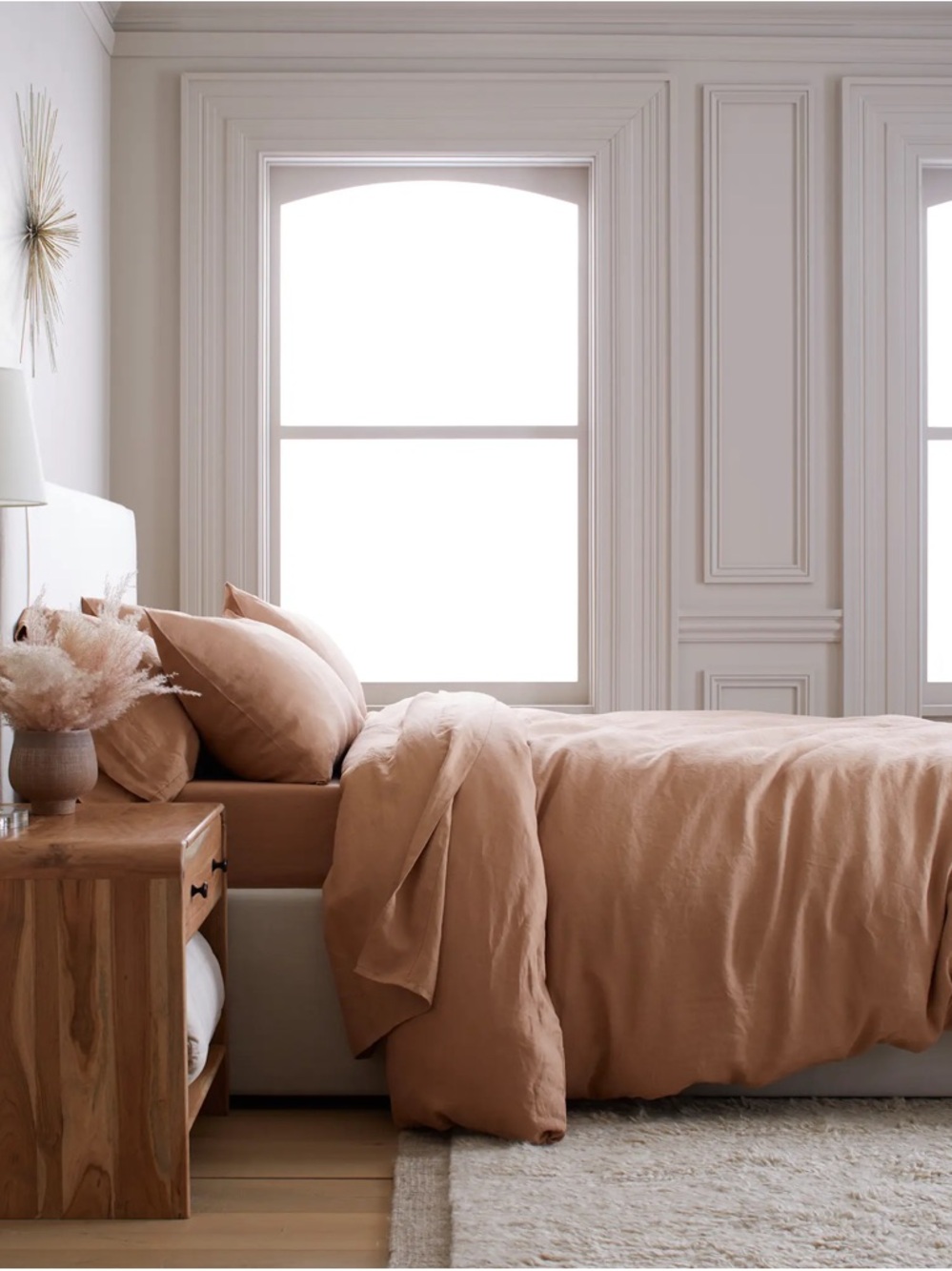 New Quince European Linen Duvet Cover Set King/Cal King - Desert Sunset $214 - Picture 2 of 11